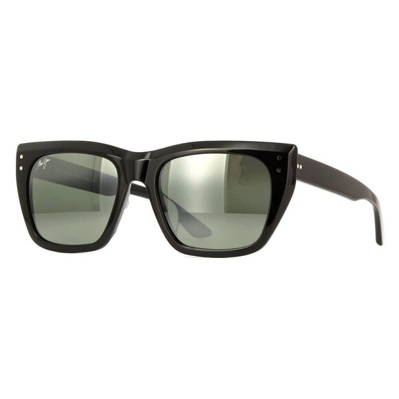 New MAUI JIM Aloha Lane Black Polarised Square 893 02 Sunglasses Women - Picture 1 of 4
